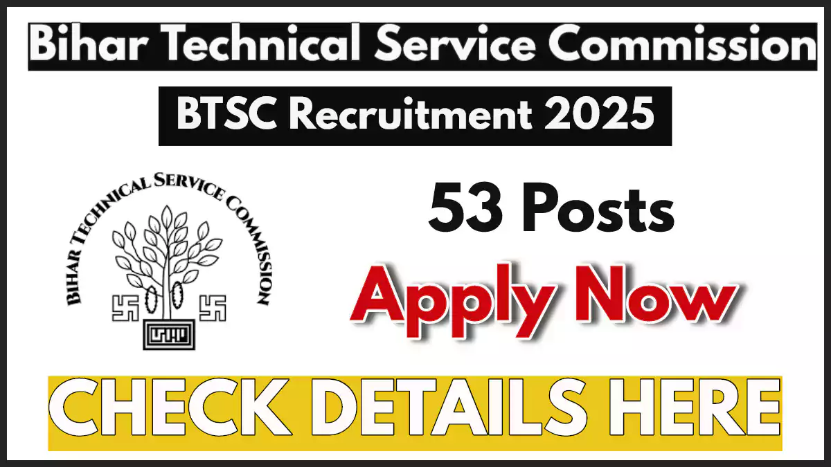 Bihar BTSC Insect Collector Recruitment 2025