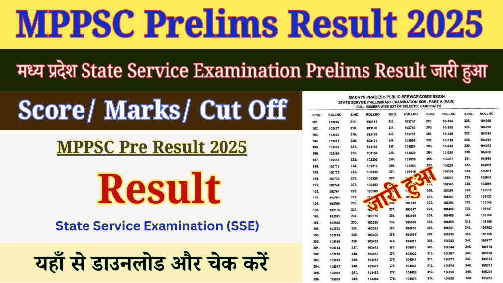 MPPSC SSE Pre Result 2025