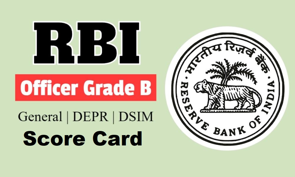 RBI Officer Grade B 2024 Score Card