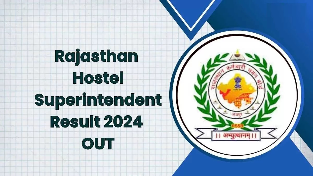 RSSB Hostel Superintendent 2024 Final Result