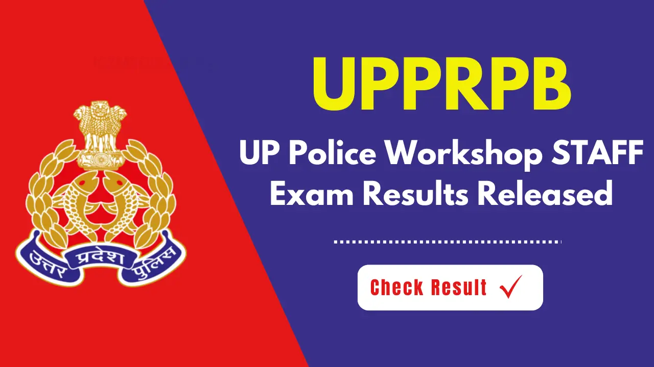 UP Police Workshop Staff 2022 Final Result