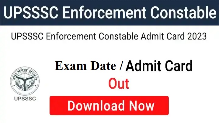 UPSSSC Enforcement Constable 2023 Exam Date