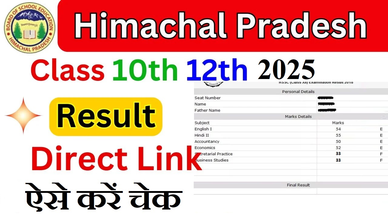 Himachal Pradesh Board 10th-12th Result 2025