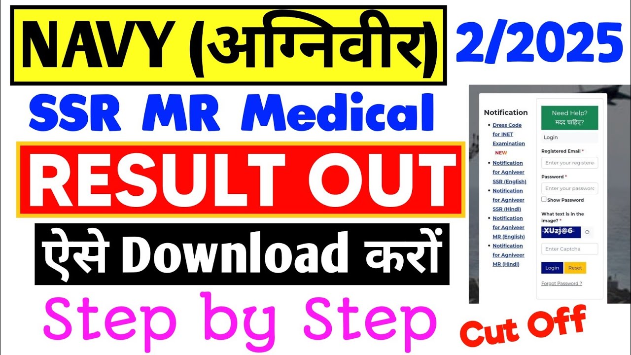 Indian Navy Agniveer SSR MR Result 2025
