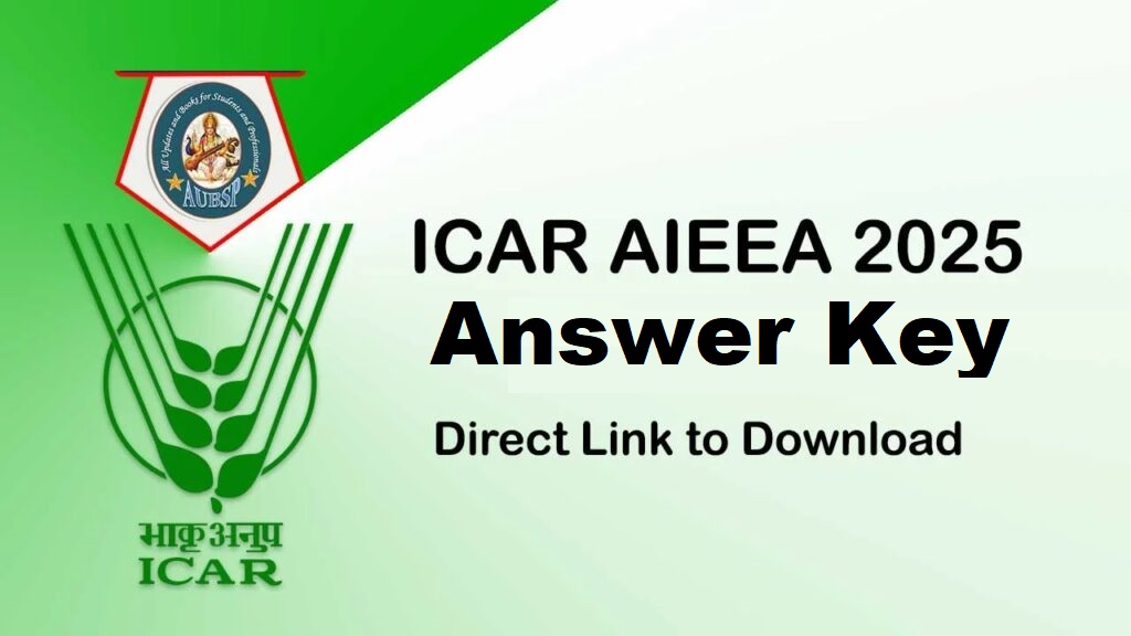 NTA ICAR AIEEA PG and PhD Answer Key 2025
