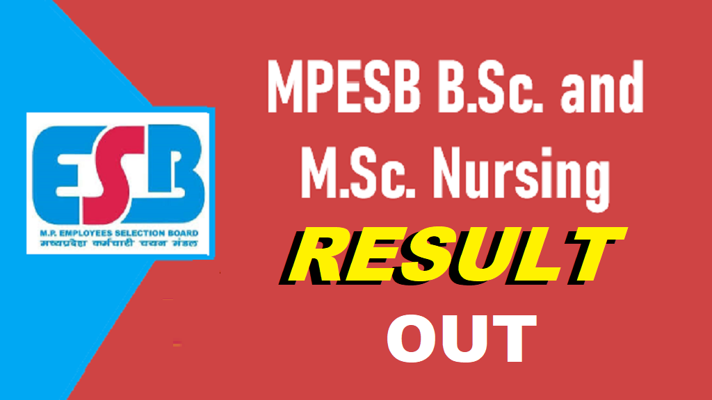 MPESB PBBSC MSC Nursing Result 2025