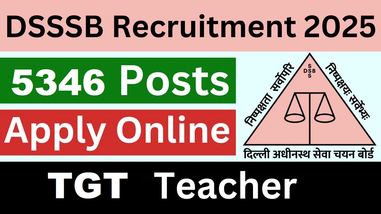 DSSSB TGT Teacher Recruitment 2025