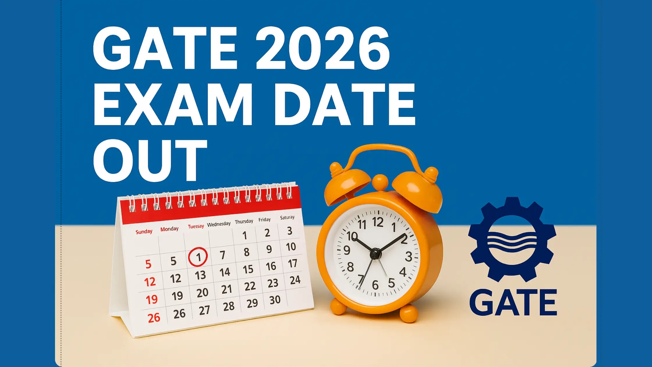 IIT GATE 2026 Subject Wise Exam Date