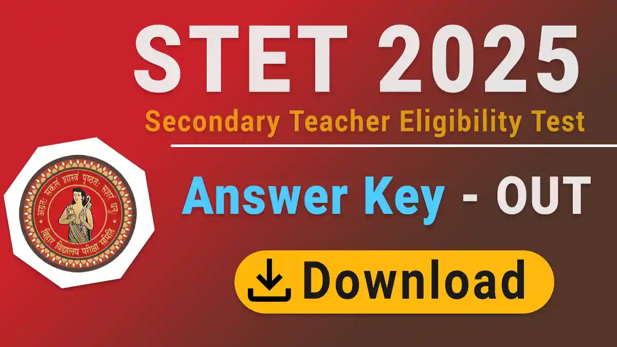 Bihar STET Answer Key 2025