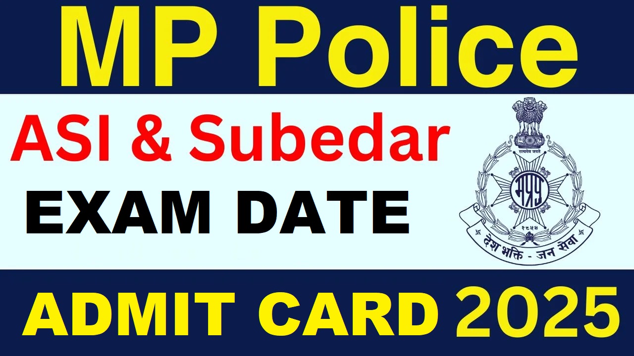 MPESB Police ASI and Subedar Admit Card 2025