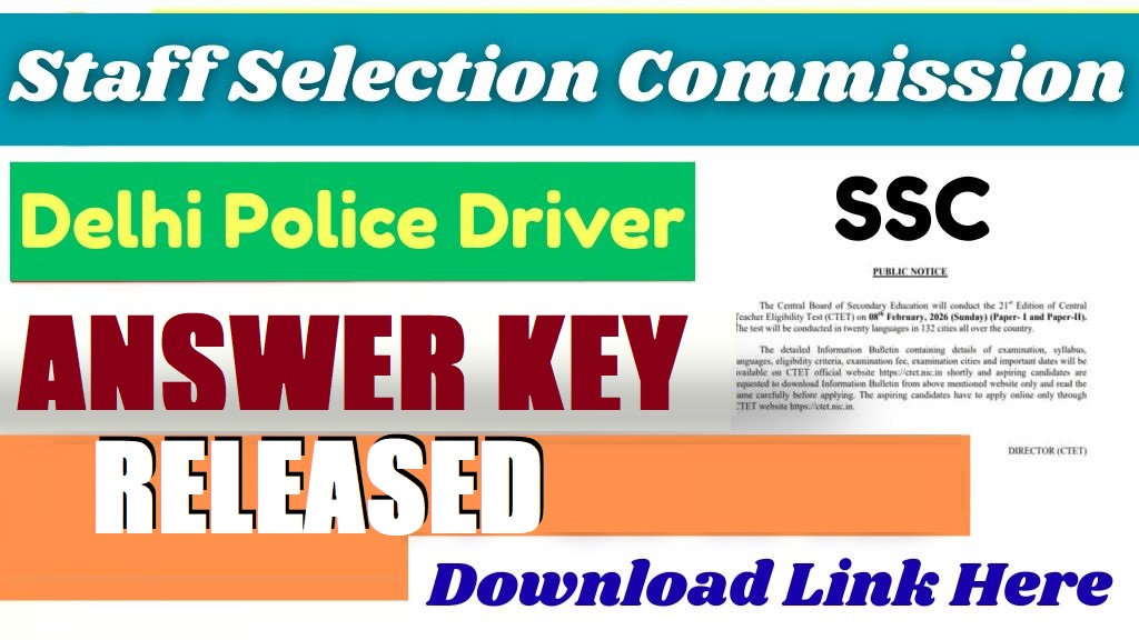 SSC Delhi Police Driver Answer Key 2025