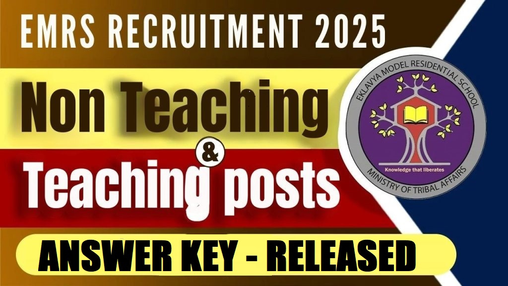 EMRS Teaching/ Non Teaching Answer Key 2025