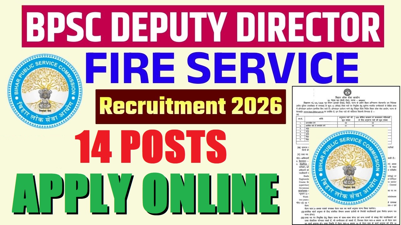 Bihar BPSC Deputy Director Recruitment 2026
