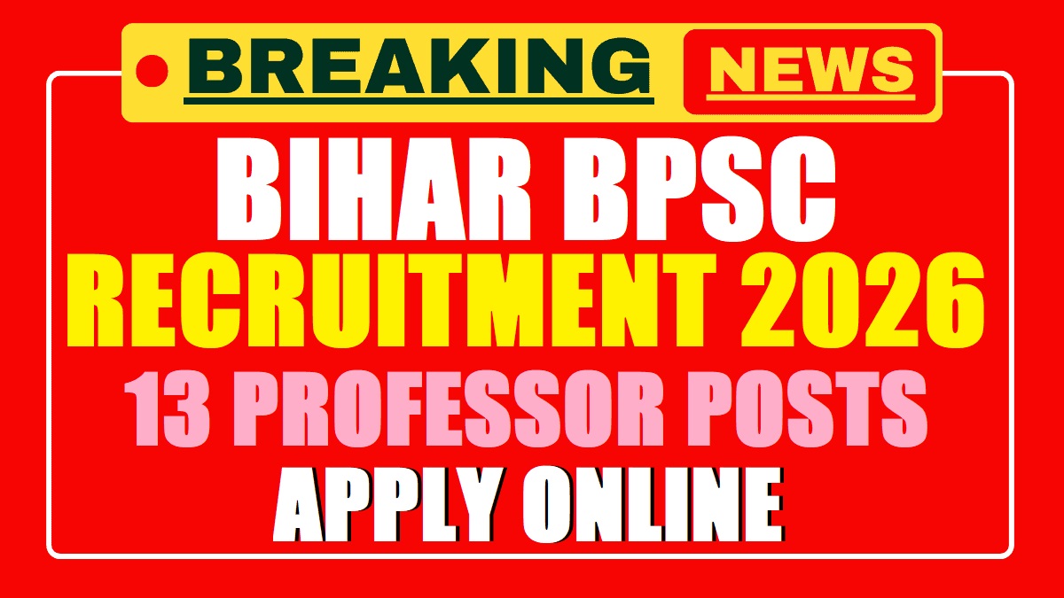 BPSC Professor Recruitment 2026