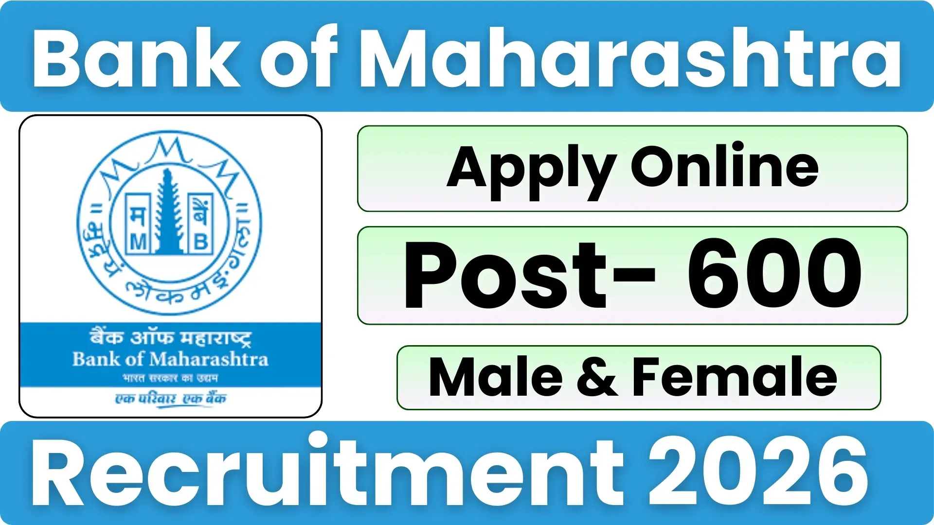 Bank of Maharashtra Apprentice Recruitment 2026