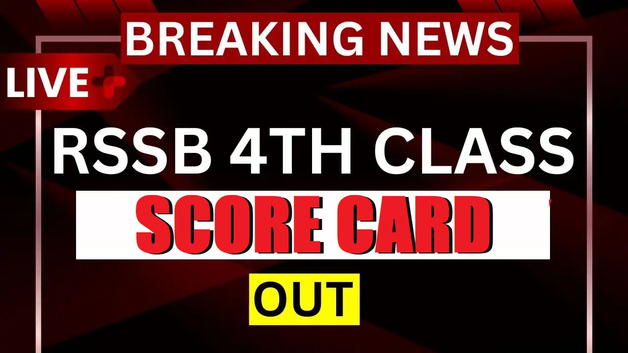 RSSB 4th Class (Group D) Score Card 2026