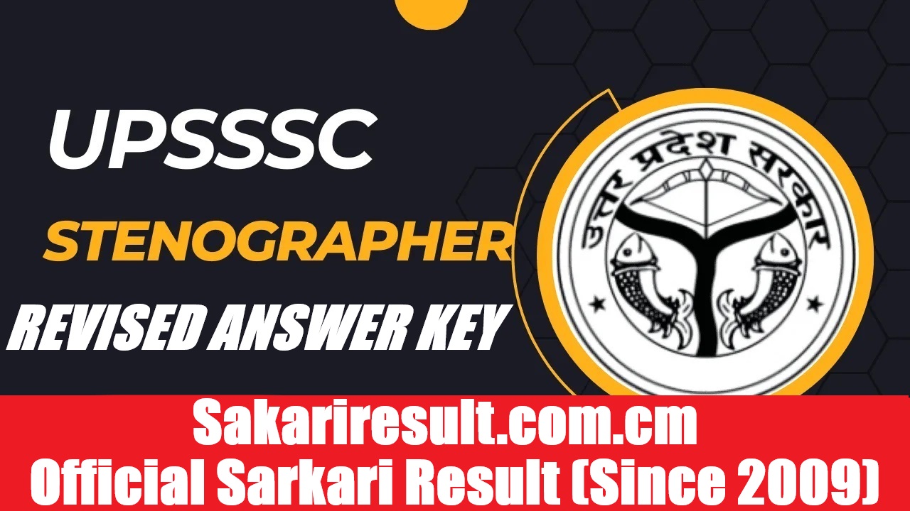 UPSSSC Stenographer Revised Answer Key 2026