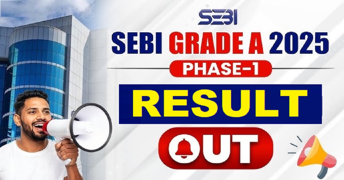 SEBI Assistant Manager Grade A Phase-I Result 2026