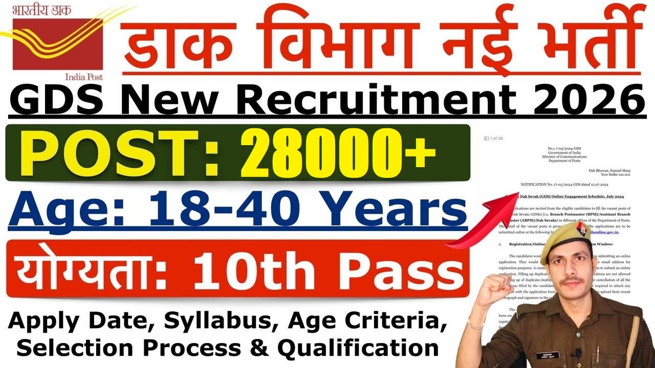 India Post GDS Online Form 2026