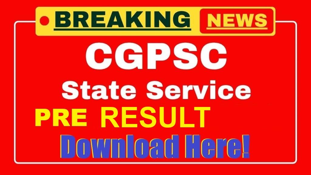 CGPSC SSE PCS Pre Result 2026