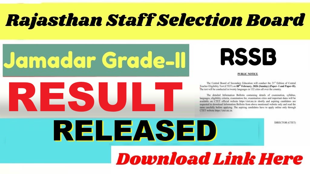 RSSB Jamadar Grade-II Result 2026