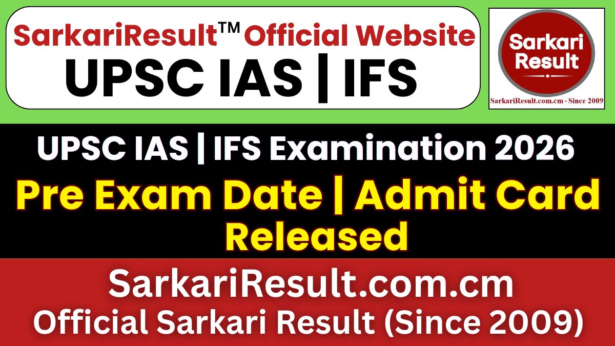 UPSC IAS / IFS Pre Admit Card 2026