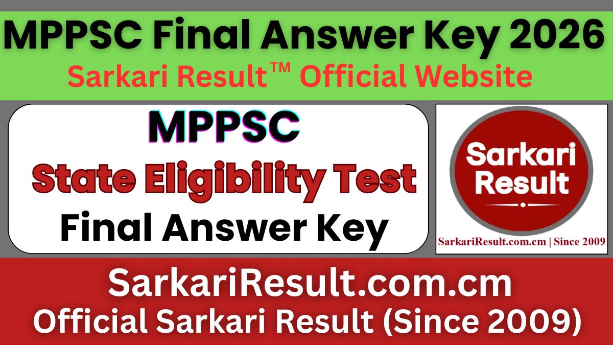 MPPSC SET Final Answer Key 2026