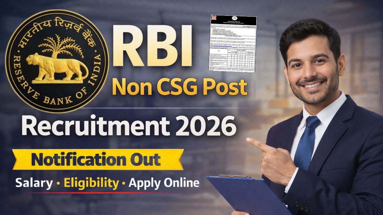 RBI Non CSG Various Post Recruitment 2026