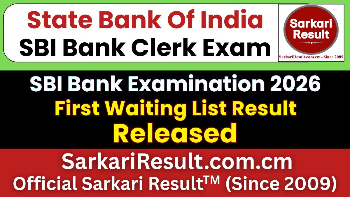 SBI Bank Clerk First Waiting List Result 2026