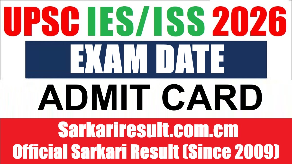 UPSC IES/ISS Exam Date 2026