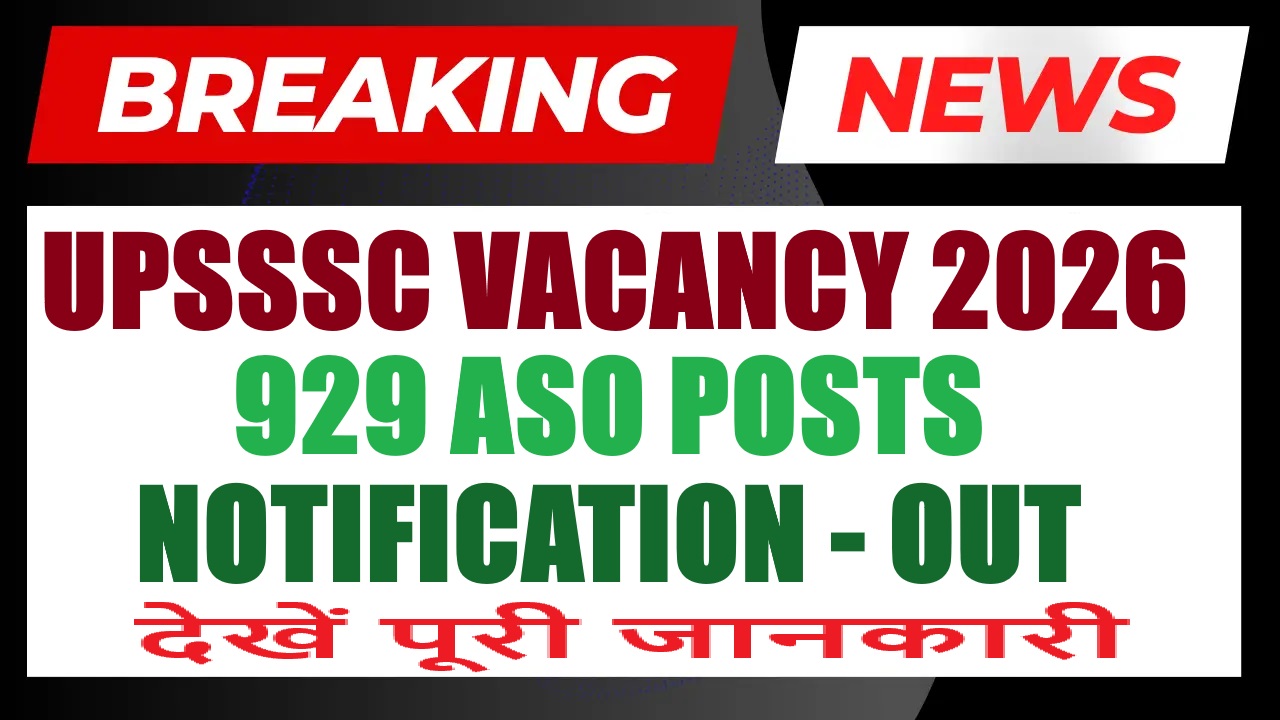 UPSSSC Assistant Statistical Officer ASO Recruitment 2026