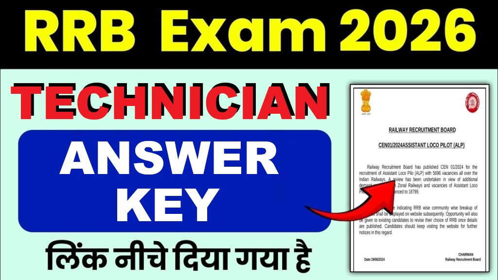 Railway RRB Technician Answer Key 2026