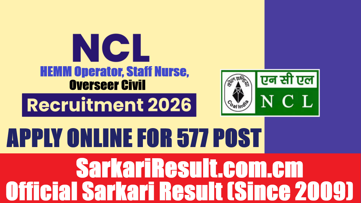 NCL Various Post Recruitment 2026