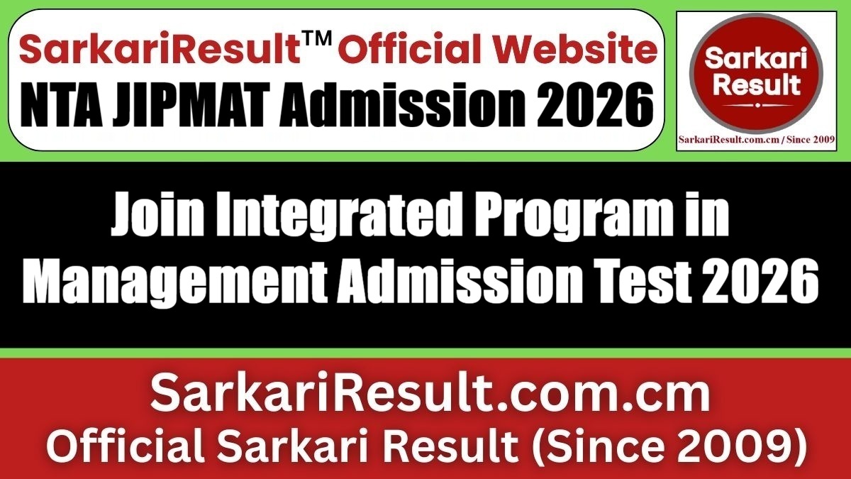 NTA JIPMAT Admission Online Form 2026