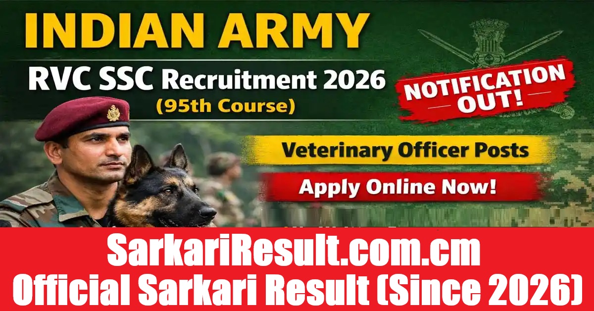 Indian Army SSC / RVC Graduate Recruitment 2026