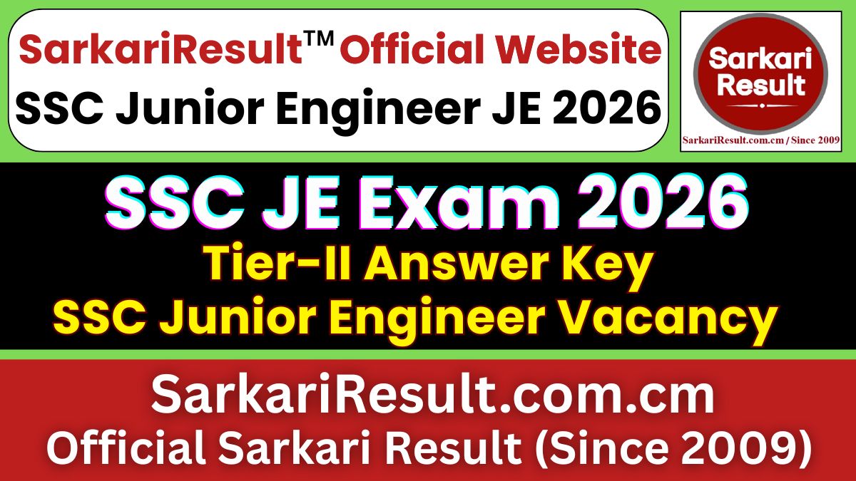 SSC JE Engineer Tier-II Answer Key 2026