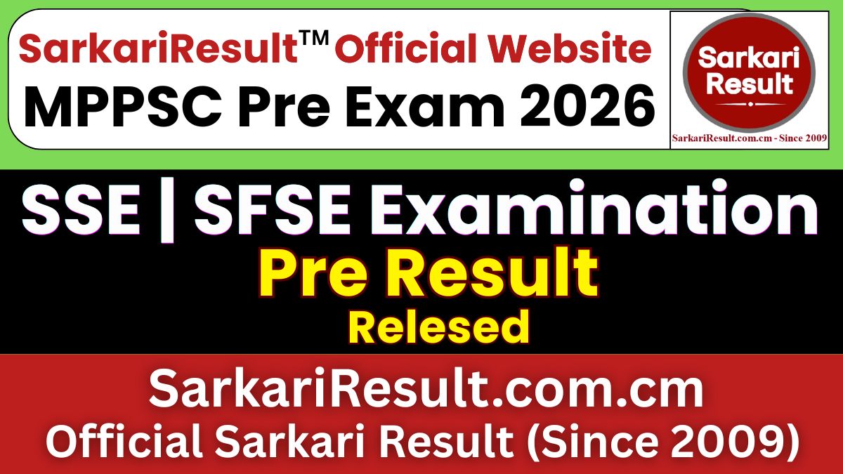 MPPSC Pre Result 2026