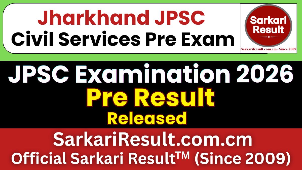 JPSC Civil Services Pre Result 2026