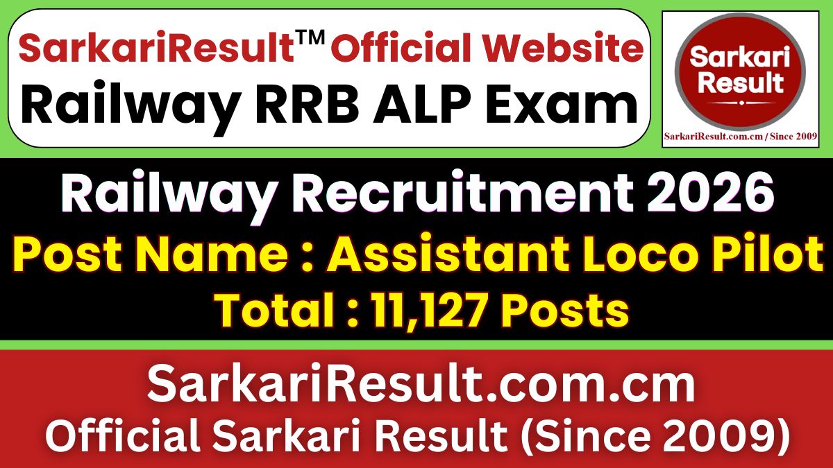 Railway RRB ALP Recruitment 2026