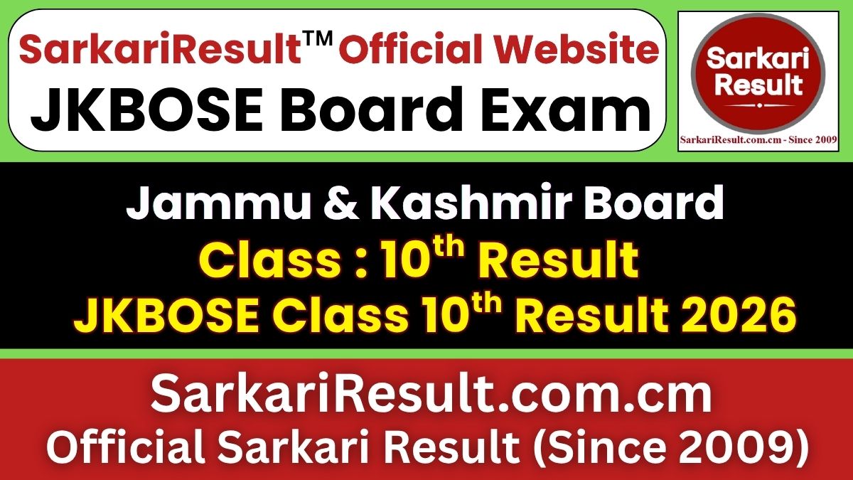 JKBOSE Class 10th Result 2026