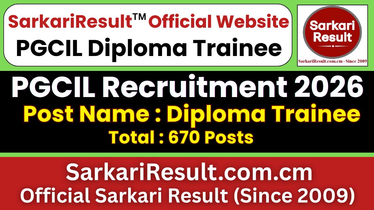 PGCIL Diploma Trainee Recruitment 2026