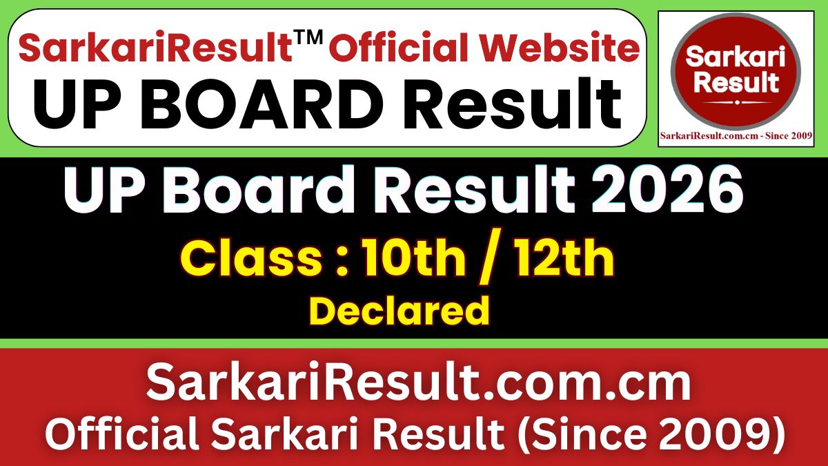 UP Board Class 10th, 12th Result 2026