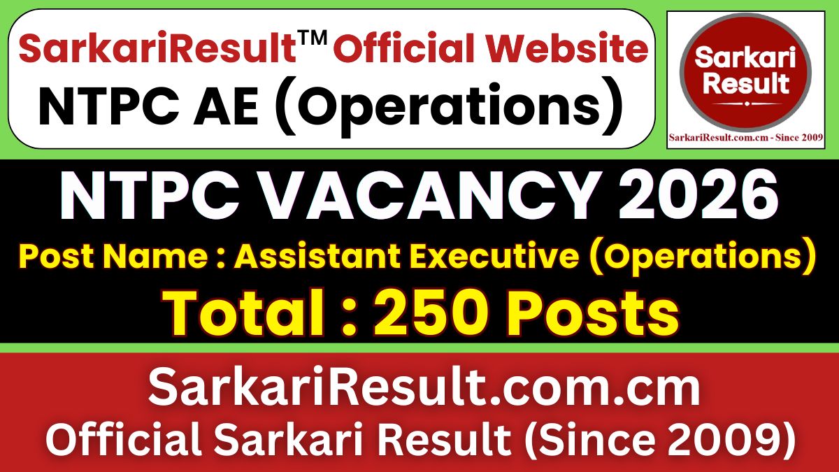 NTPC Assistant Executive (Operations) Recruitment 2026