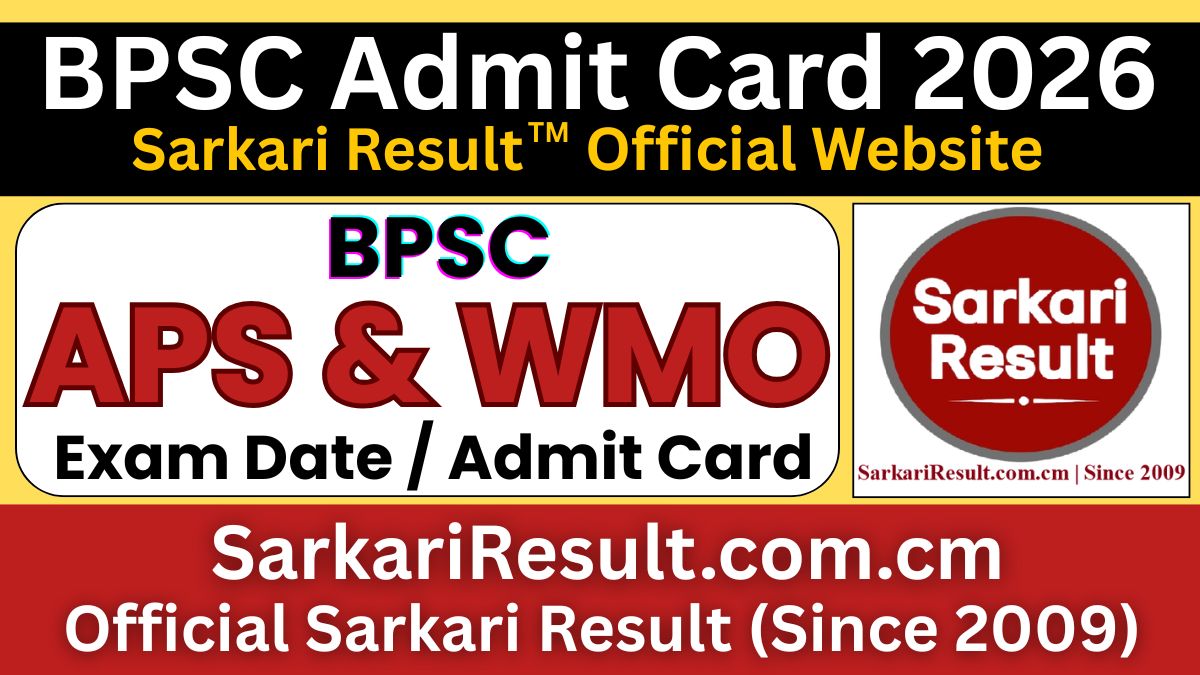 BPSC APS & WMO Admit Card 2026