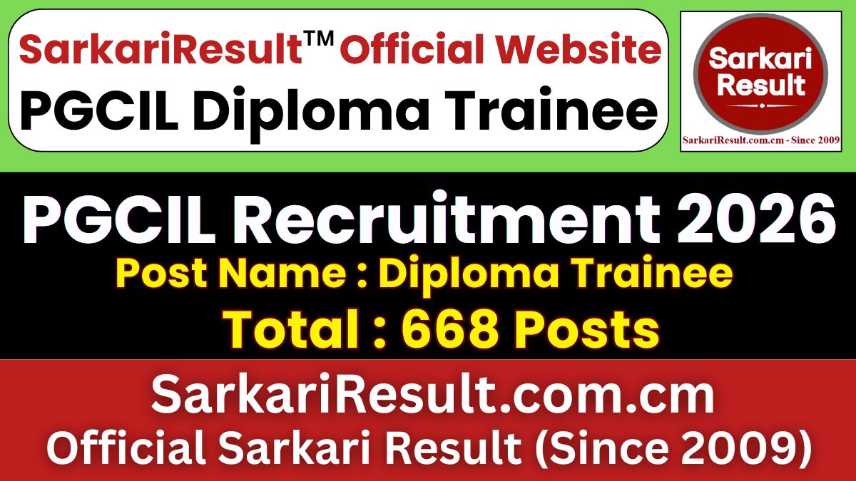 PGCIL Diploma Trainee Recruitment 2026