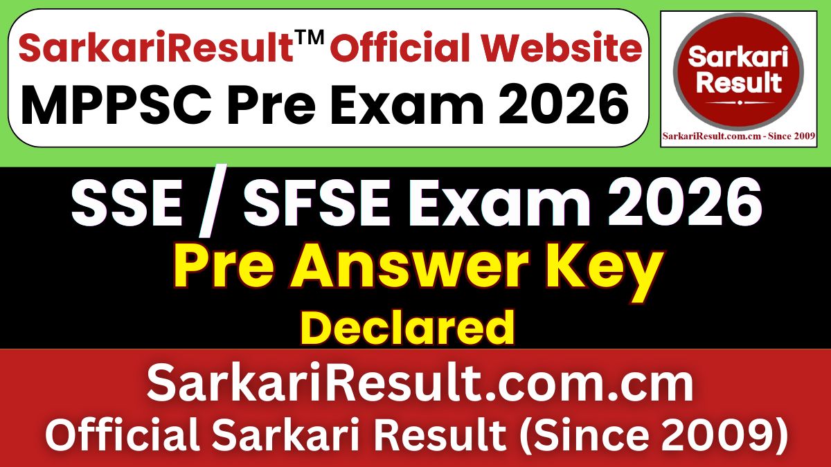 MPPSC Pre Answer Key 2026