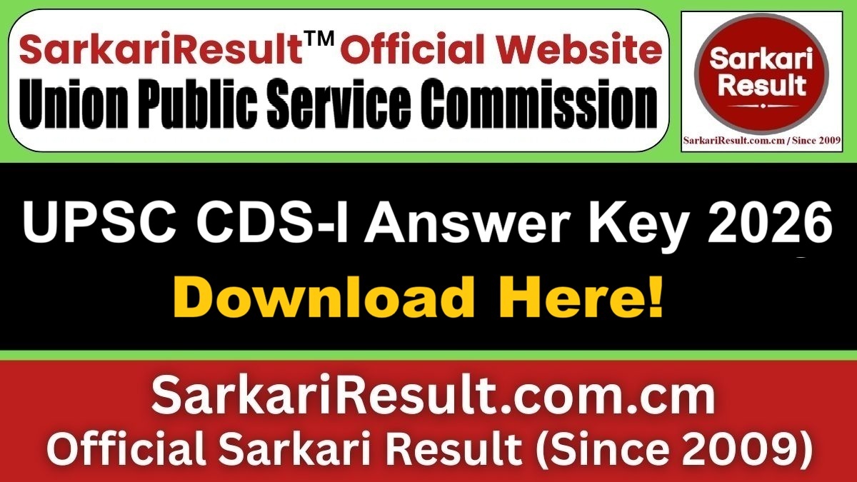 UPSC CDS-I Answer Key 2026