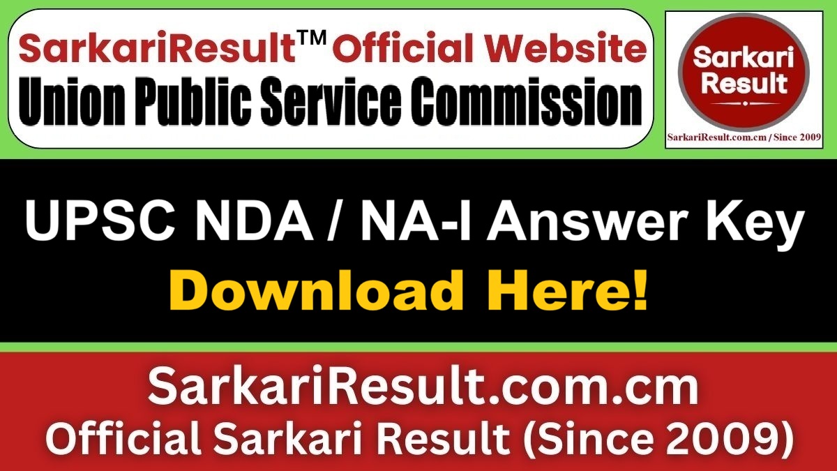 UPSC NDA NA-I Answer Key 2026