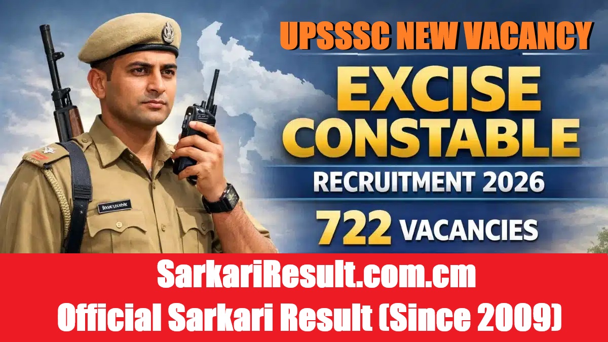 UPSSSC Excise Constable Recruitment 2026