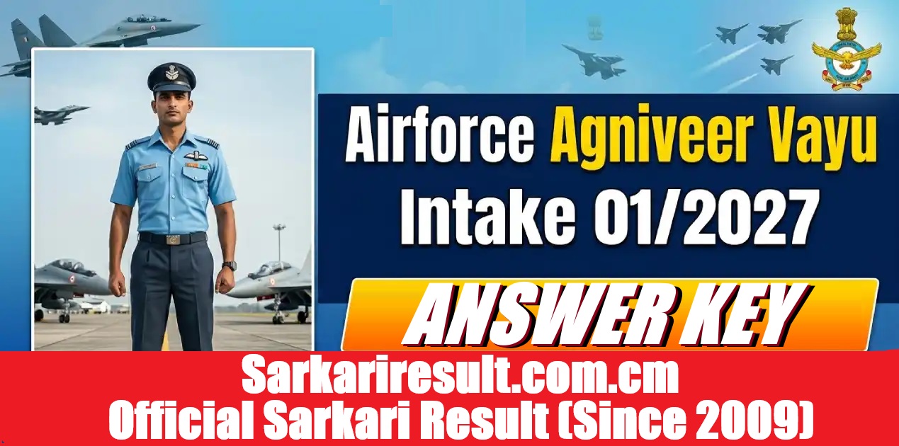 Indian Airforce Agniveer Vayu Intake 01/2027 Answer Key